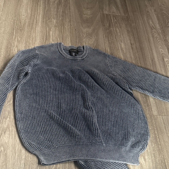 Blue Knit Women's Pantsuit - Picture 3 of 4